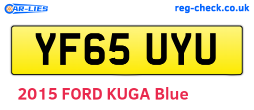 YF65UYU are the vehicle registration plates.