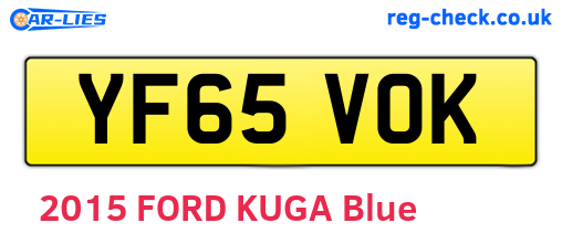 YF65VOK are the vehicle registration plates.