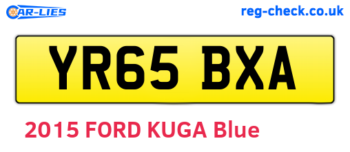YR65BXA are the vehicle registration plates.