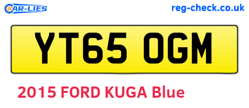 YT65OGM are the vehicle registration plates.