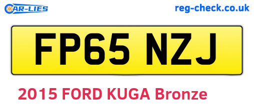 FP65NZJ are the vehicle registration plates.