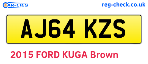 AJ64KZS are the vehicle registration plates.