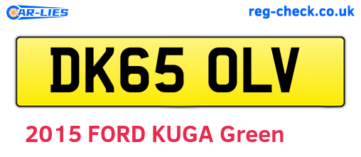 DK65OLV are the vehicle registration plates.
