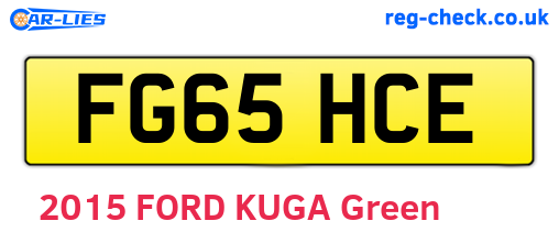 FG65HCE are the vehicle registration plates.