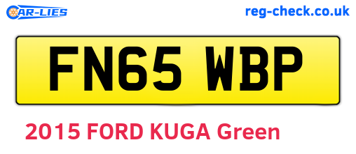 FN65WBP are the vehicle registration plates.