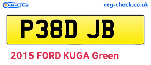 P38DJB are the vehicle registration plates.