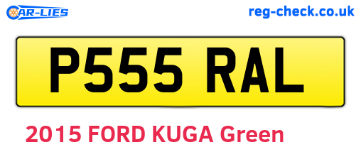 P555RAL are the vehicle registration plates.