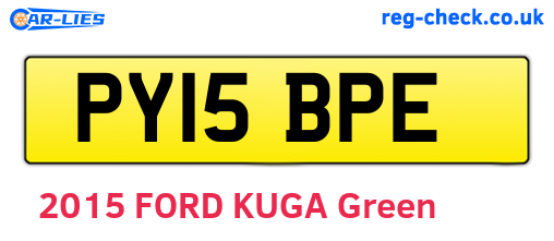 PY15BPE are the vehicle registration plates.