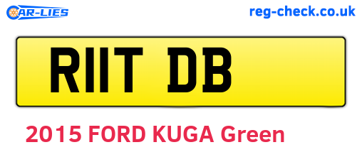 R11TDB are the vehicle registration plates.