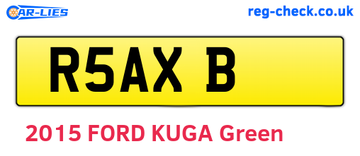 R5AXB are the vehicle registration plates.