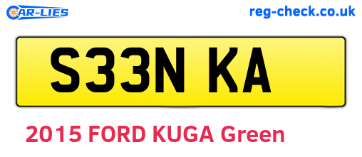 S33NKA are the vehicle registration plates.