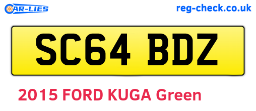 SC64BDZ are the vehicle registration plates.