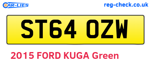 ST64OZW are the vehicle registration plates.