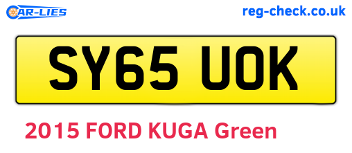 SY65UOK are the vehicle registration plates.