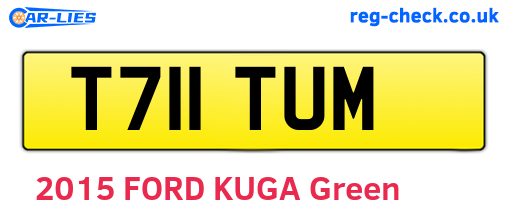 T711TUM are the vehicle registration plates.