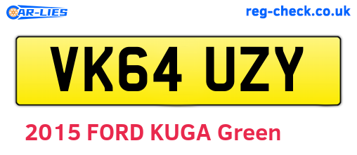 VK64UZY are the vehicle registration plates.