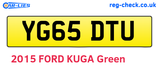 YG65DTU are the vehicle registration plates.