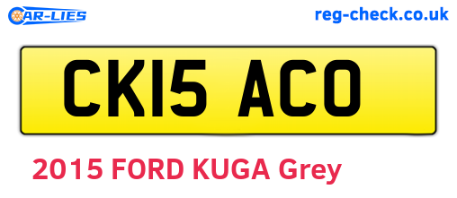 CK15ACO are the vehicle registration plates.