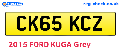 CK65KCZ are the vehicle registration plates.