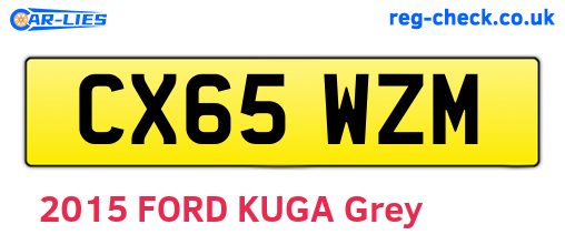 CX65WZM are the vehicle registration plates.