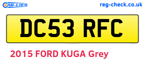 DC53RFC are the vehicle registration plates.