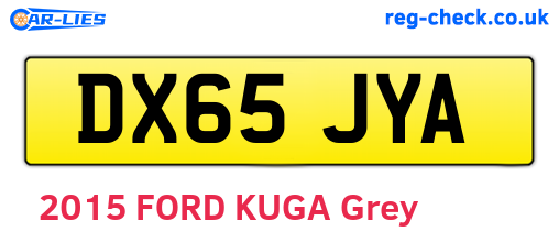 DX65JYA are the vehicle registration plates.