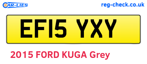 EF15YXY are the vehicle registration plates.