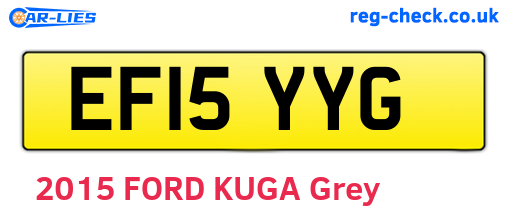EF15YYG are the vehicle registration plates.
