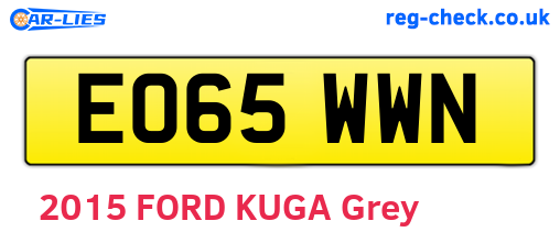 EO65WWN are the vehicle registration plates.