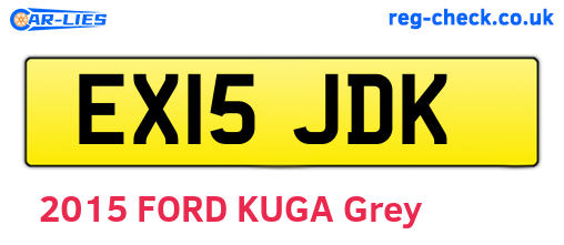 EX15JDK are the vehicle registration plates.