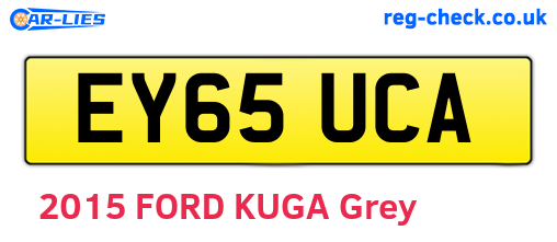 EY65UCA are the vehicle registration plates.