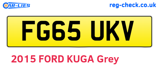 FG65UKV are the vehicle registration plates.