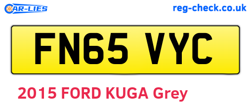 FN65VYC are the vehicle registration plates.