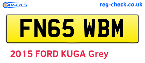FN65WBM are the vehicle registration plates.