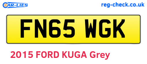 FN65WGK are the vehicle registration plates.