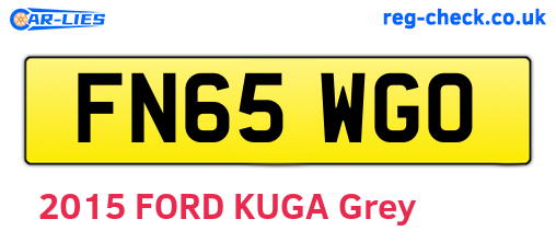 FN65WGO are the vehicle registration plates.