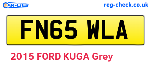 FN65WLA are the vehicle registration plates.