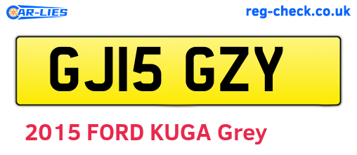 GJ15GZY are the vehicle registration plates.