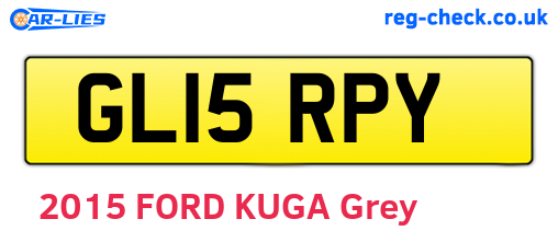 GL15RPY are the vehicle registration plates.