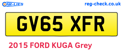 GV65XFR are the vehicle registration plates.