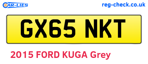 GX65NKT are the vehicle registration plates.
