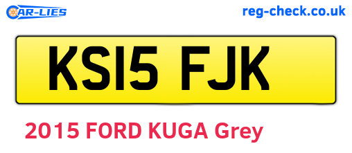 KS15FJK are the vehicle registration plates.