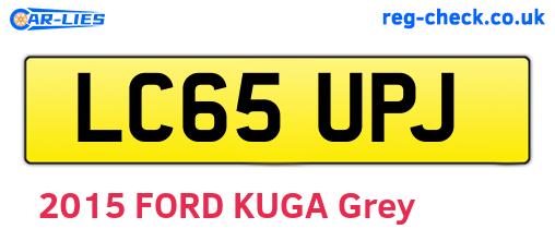 LC65UPJ are the vehicle registration plates.