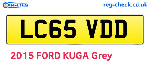 LC65VDD are the vehicle registration plates.