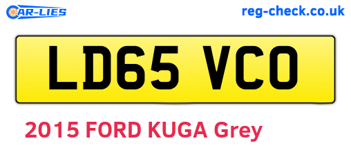 LD65VCO are the vehicle registration plates.