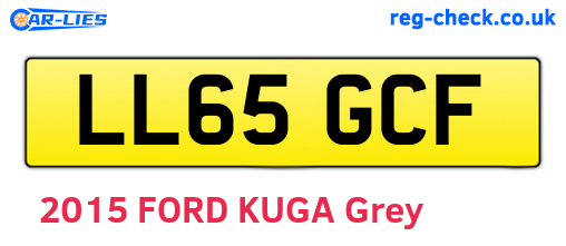 LL65GCF are the vehicle registration plates.