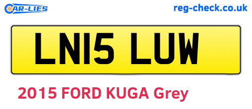 LN15LUW are the vehicle registration plates.