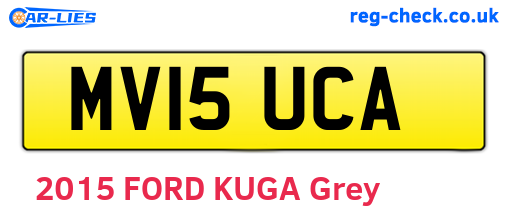 MV15UCA are the vehicle registration plates.