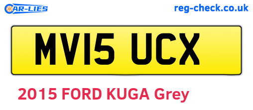 MV15UCX are the vehicle registration plates.