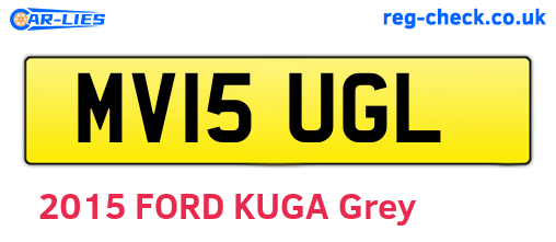 MV15UGL are the vehicle registration plates.